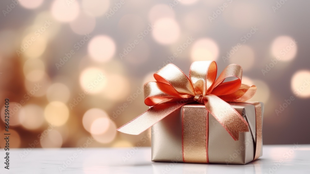 boxes with gifts on the background of Christmas lights. boxes with gifts on the background of Christmas lights.