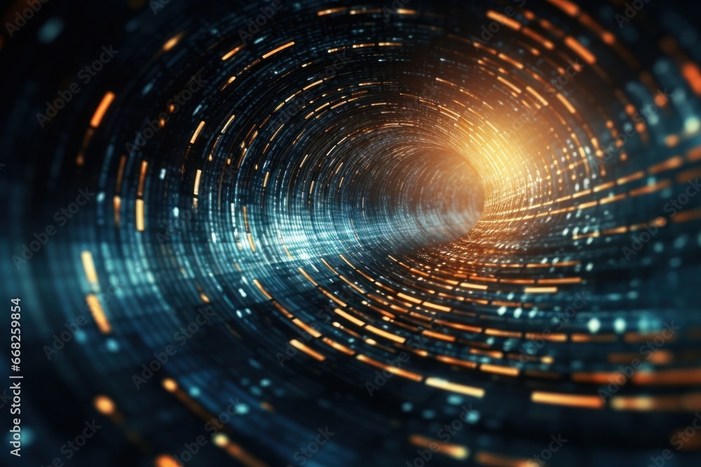 Technology of binary code data flying in a stream vortex of information, blockchains, neural network, Generative AI Technology of binary code data flying in a stream vortex of information, blockchains, neural network, Generative AI