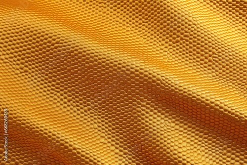 Gold satin  linen textiles  jeans fabric curves wave lines background texture for web design   banner   business concept. Generative AI