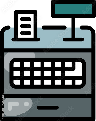 Cashier machine icon