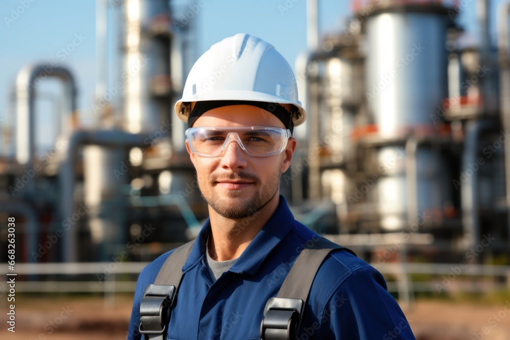 Portrait of engineer woman / man or architect with safety helmet in construction site, Generative AI Portrait of engineer woman / man or architect with safety helmet in construction site, Generative AI