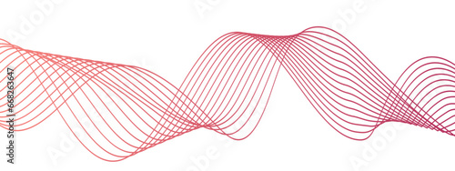 Abstract colorful wave line transparent background modern stream wave background and wave curve lines background. Vector business Illustration pattern of lines in transparent background