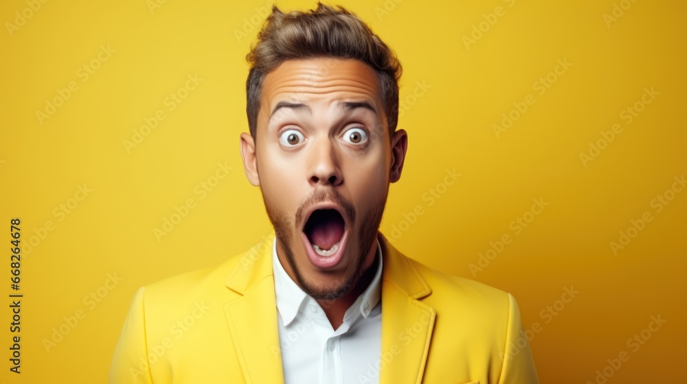 Man is suprised Man is suprised