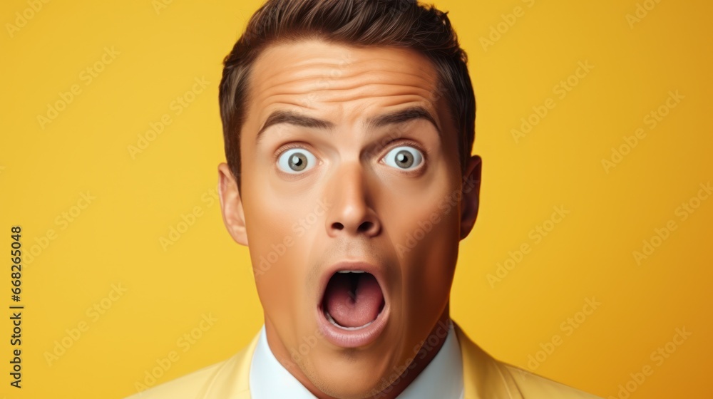 Man is suprised Man is suprised
