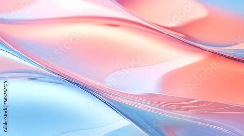 The colorful gradient holographic iridescent neon curved wave, abstract glossy glass, backdrops, wallpapers, and covers.