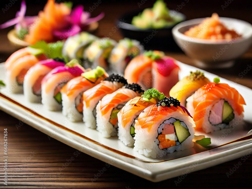 Sushi rolls, generative ai