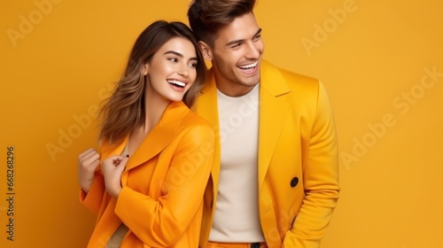 Two business manager looking camera