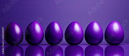 Collection of contemporary UV colored Easter eggs photo