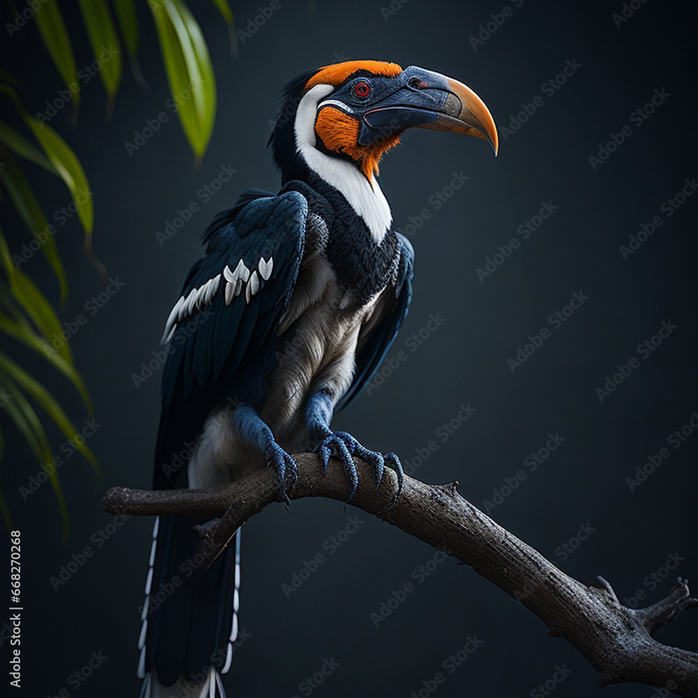 Fototapeta premium Tropical birds, generative ai