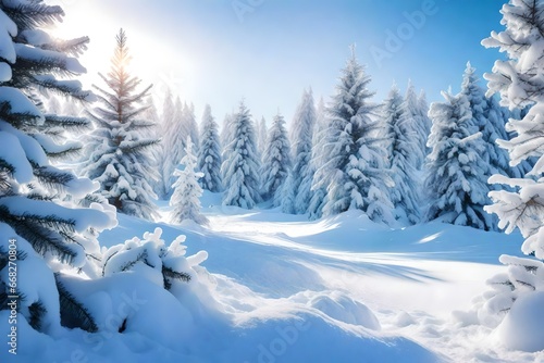 winter landscape with snow © kiran