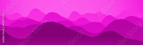 design pink mountains in the dawn digital drawn texture or background illustration