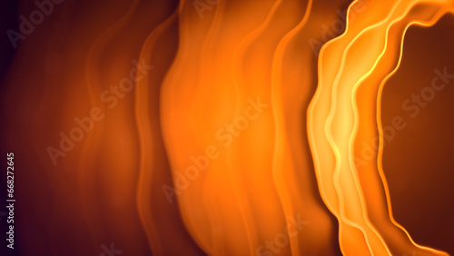 orange ghostly misty flickering soft objects - abstract 3D rendering