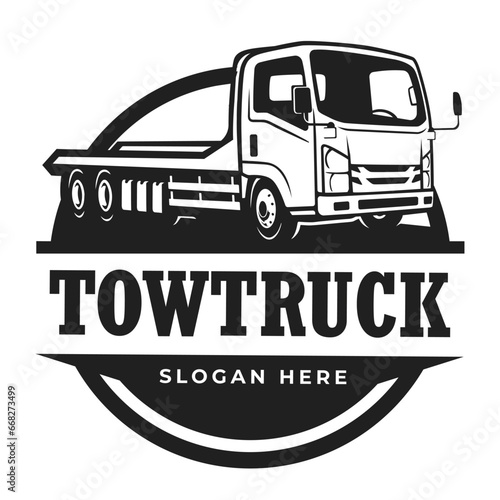 truck logo illustration vector towing