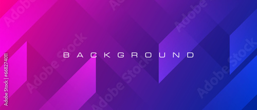 Modern blue and pink gradient geometric shape banner background