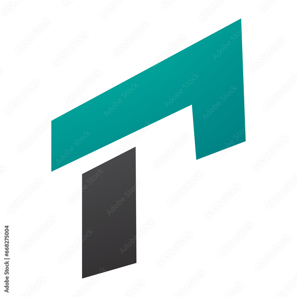 Persian Green and Black Rectangular Letter R Icon Persian Green and Black Rectangular Letter R Icon