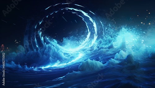 A blue energy vortex. Great for anime, backgrounds, graphic designs, fantasy, sci-fi and more.  © ECrafts