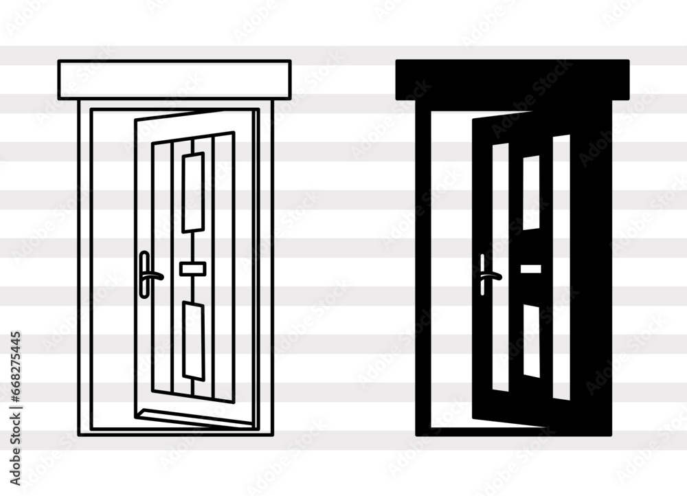 Door SVG, Door Silhouette, Open Door Svg, House Door Svg, Closed Door Svg, Door Bundle Door SVG, Door Silhouette, Open Door Svg, House Door Svg, Closed Door Svg, Door Bundle