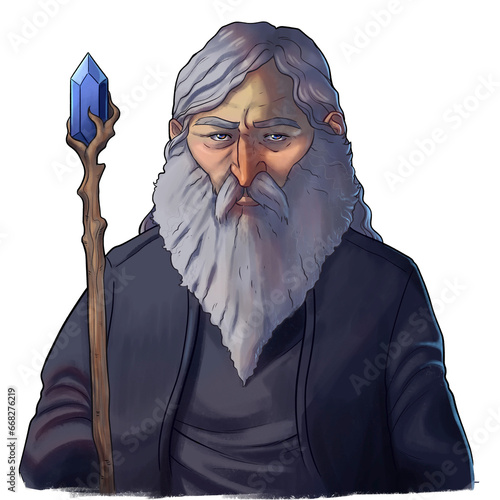 Billede på lærred PNG transparent background fantasy character illustration