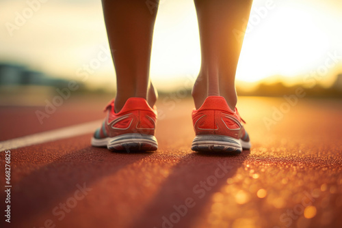 Ready, Set, Go: Sprinter's Feet in Position