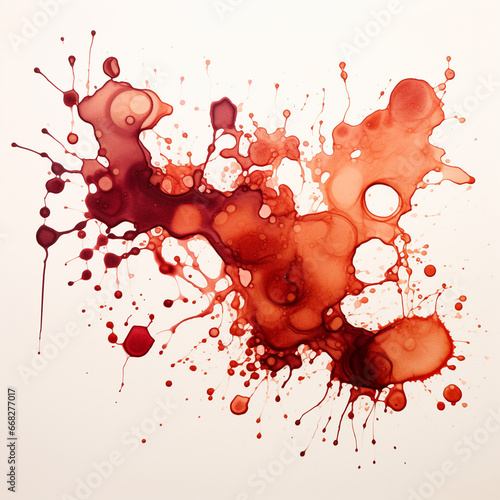 White Background with Grunge Elements and Colorful Drip photo