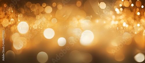 Defocused golden lights for festive occasions