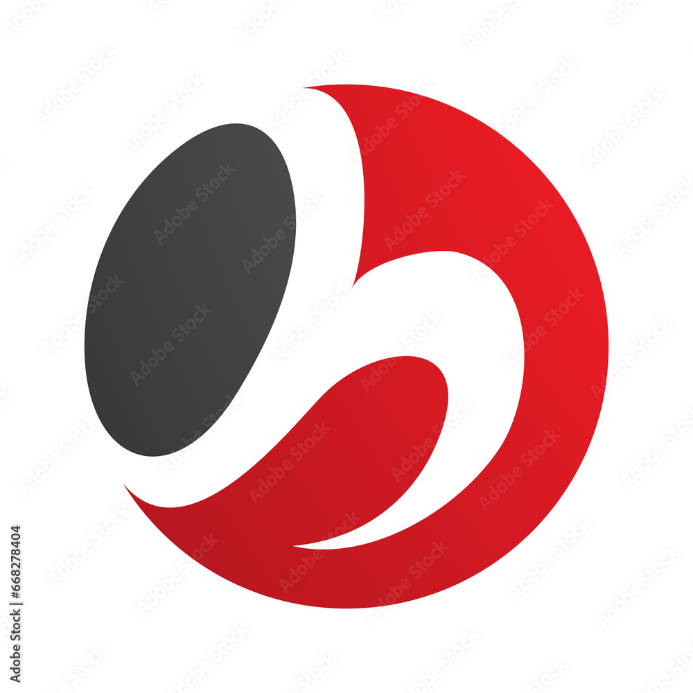 Red and Black Circle Shaped Letter H Icon Red and Black Circle Shaped Letter H Icon