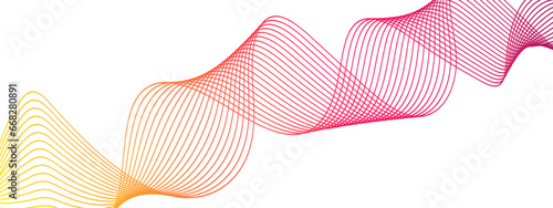 Abstract colorful wave line transparent background modern stream wave background and wave curve lines background. Vector business Illustration pattern of lines in transparent background