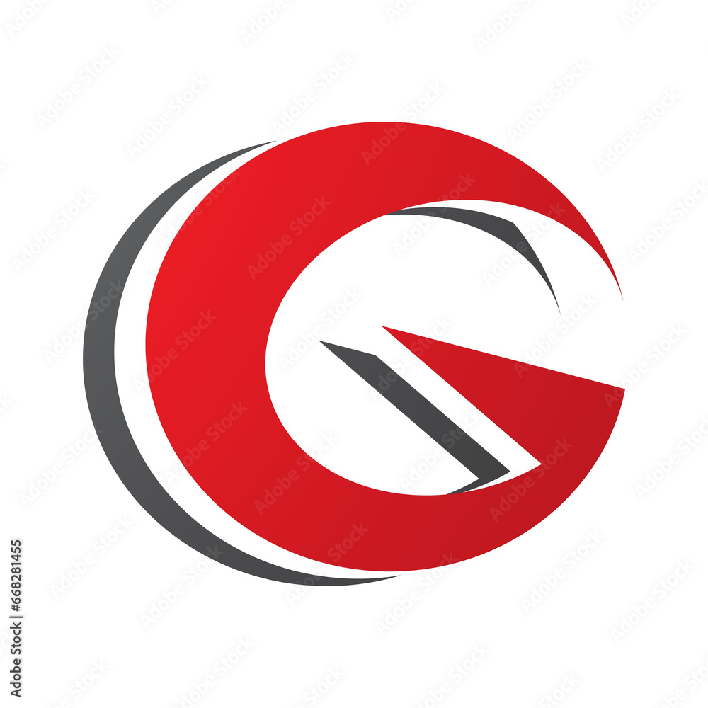 Red and Black Round Layered Letter G Icon Red and Black Round Layered Letter G Icon