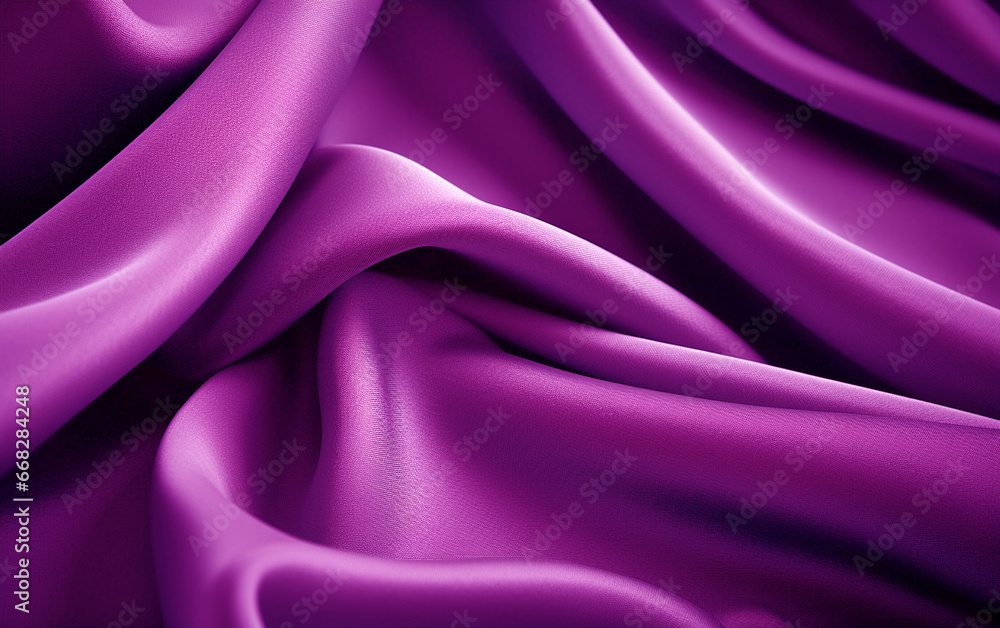 Obraz premium elegant purple fabric waves background