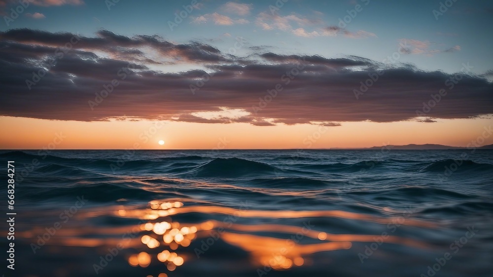 sunset over the ocean deep blue sea texture