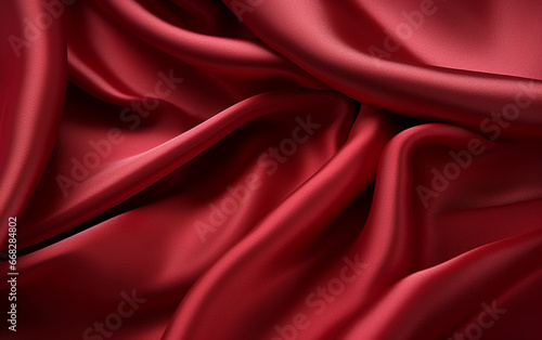 elegant red fabric waves background