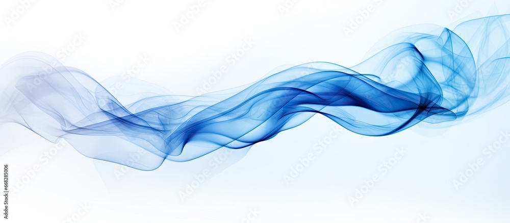 White background with blue smoke White background with blue smoke