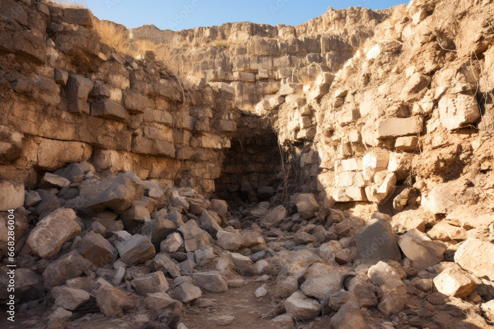 Biblical Triumph: Jericho's Walls Tumble