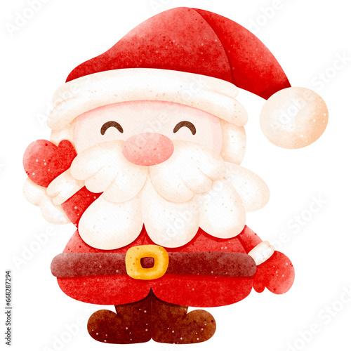 Watercolor Santa Claus illustration 