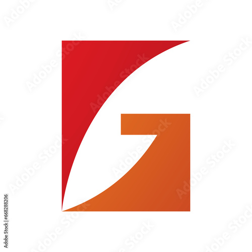 Free Download Red and Orange Rectangular Letter G Icon - GFXLoad