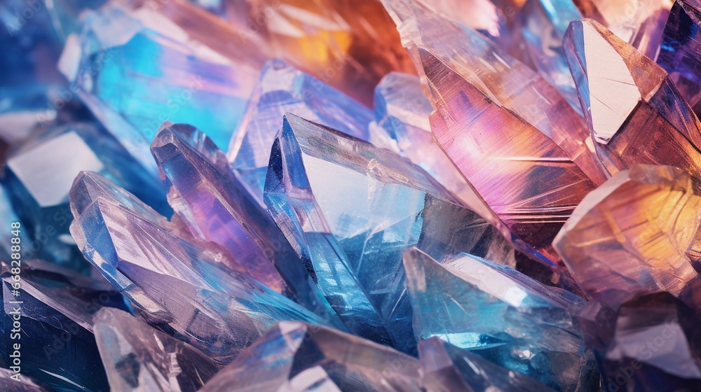 Quartz Mosaic: A Close-Up View of Multifaceted Gemstone Patterns Quartz Mosaic: A Close-Up View of Multifaceted Gemstone Patterns