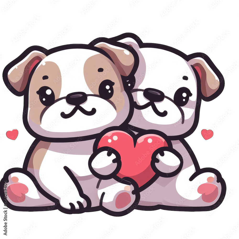 Sweet Baby Bulldog Illustration, GENERATIVE AI Sweet Baby Bulldog Illustration, GENERATIVE AI