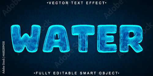Fluid Water Vector Fully Editable Smart Object Text Effect