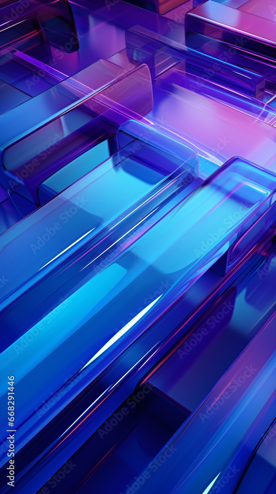 Obraz premium Abstract gradient multilayer glass background. colorful glass 3d object, abstract wallpaper background. Gradient design element for banners, backgrounds, wallpapers and covers Generative ai
