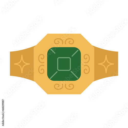 Golden jewelry. Cartoon gold ring with precious stones flat elegant expensive accessories in modern style. Vector illustration isolated on white background