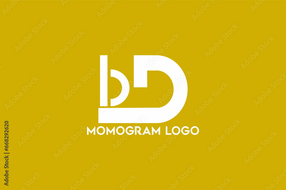 Creative Monogram Latter, B D logo design Creative Monogram Latter, B D logo design