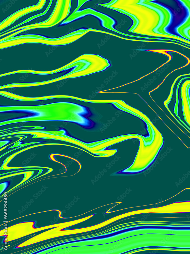 New style beautiful and colorful liquid art design