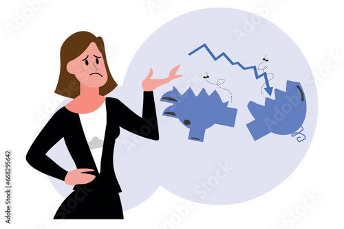 Angry boss in suit shouting at the female employee. Furious executive in anger
