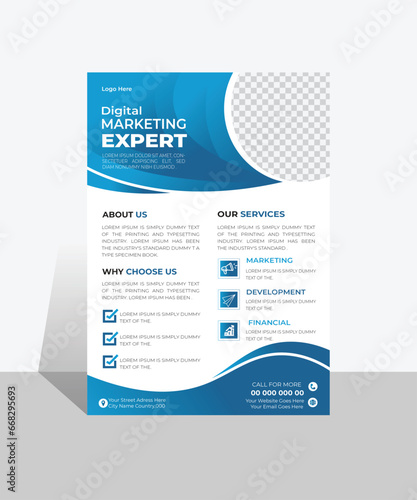 flyer design vector, Business corporate flyer, Creative corporate business flyer 