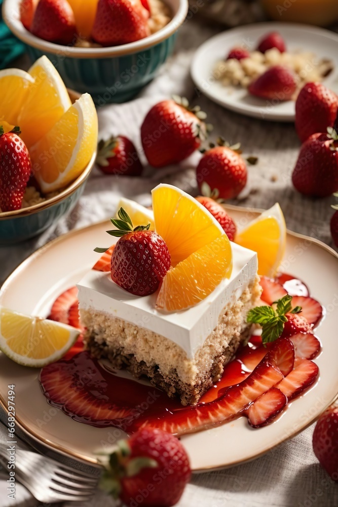 cheesecake with strawberries cheesecake with strawberries