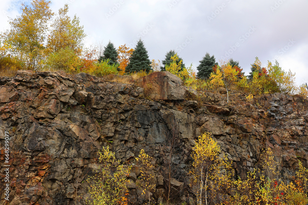 North america fall landscape eastern township Bromont-Shefford Quebec province Canada North america fall landscape eastern township Bromont-Shefford Quebec province Canada
