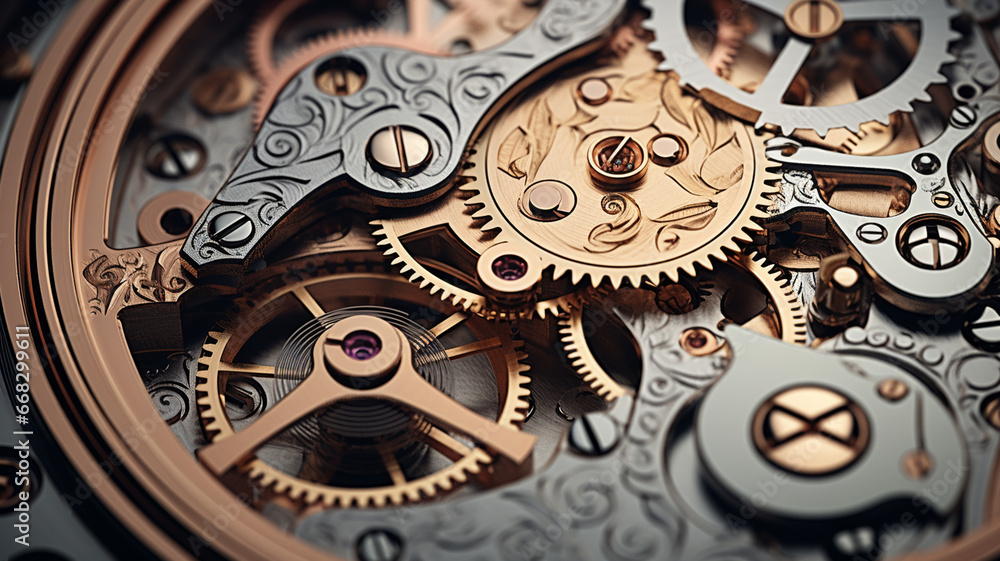 watch mechanism in gold watch mechanism in gold