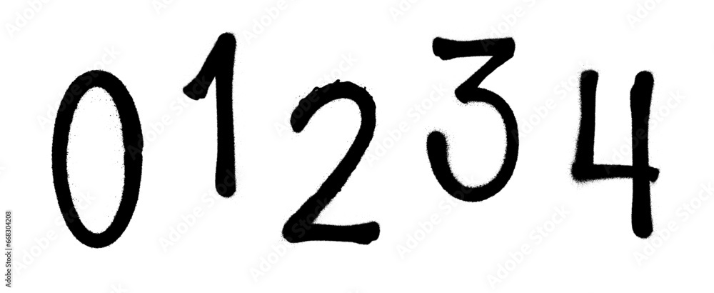 Graffiti spray font alphabet with a spray in black over white. Digits. Vector illustration. Part 8 Graffiti spray font alphabet with a spray in black over white. Digits. Vector illustration. Part 8