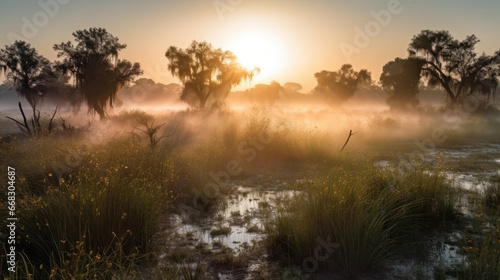  Sunrise over the Okavango Delta, Botswana