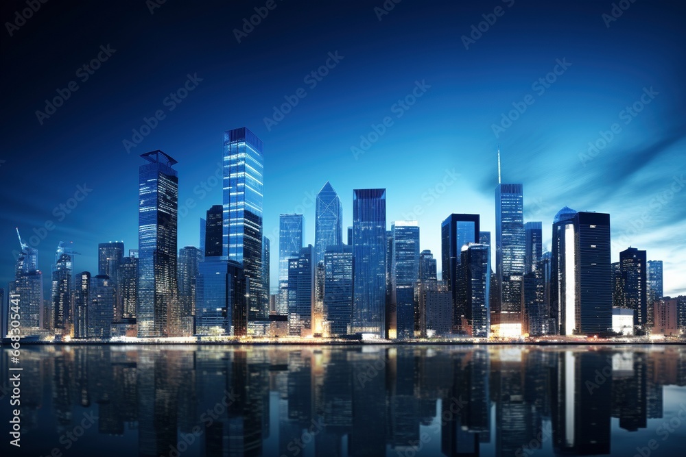 simple business background with futuristic elements featuring city views night skies for wallpaper background